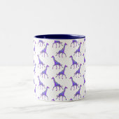Tasse 2 Couleurs Style hippie étincelant Giraffe violette (Centre)