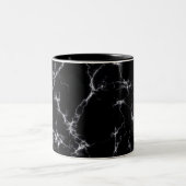 Tasse 2 Couleurs Style marbre élégant4 - Noir et blanc (Centre)