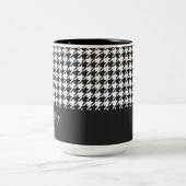 Tasse 2 Couleurs Style moderne noir et blanc Houndstooth (Centre)