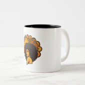 Tasse 2 Couleurs Style rétro Afro Black Woman (Devant droit)