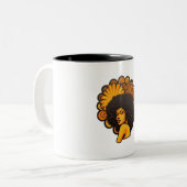 Tasse 2 Couleurs Style rétro Afro Black Woman (Devant gauche)
