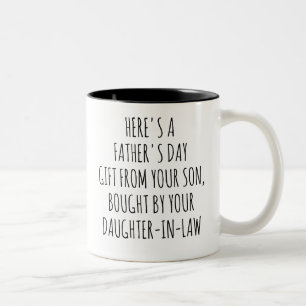 Tasse 2 Couleurs Style Vintage Fête des Pères Fils et Belle-Fille