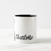 Tasse 2 Couleurs Stylish Cat With Round Glasses (Centre)