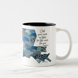 Tasse 2 Couleurs Stylo Aquarelle Poster de animal Louisiana Love