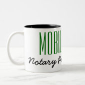 Tasse 2 Couleurs Stylo Publique Notaire Mobile Personnalisable (Gauche)