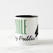 Tasse 2 Couleurs Stylo Publique Notaire Mobile Personnalisable (Centre)
