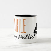 Tasse 2 Couleurs Stylo Publique Notaire Mobile Personnalisable (Centre)