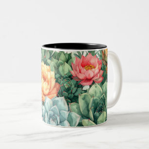 Tasse 2 Couleurs Succulent Garden mug- Cactus Botanical Plant 