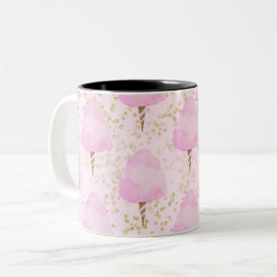 Tasse 2 Couleurs Sucrerie de coton rose et filles à la mode