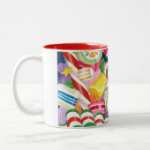 Tasse 2 Couleurs Sucrerie démodée de Noël (Gauche)