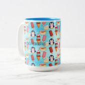 Tasse 2 Couleurs Sucres de crème glacée de pingouin (Devant gauche)