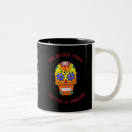 Tasse 2 Couleurs sugar skull deva, dy, dolch la rose sait 1 (Droit)