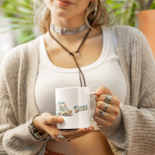 Tasse 2 Couleurs Suivez votre campeurs Dreams Watercolor et Voyage