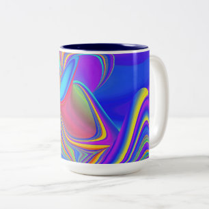 Tasse 2 Couleurs Summerfeel, Rainbowart 3D Abstrait