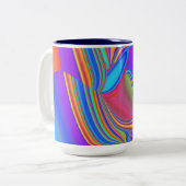 Tasse 2 Couleurs Summerfeel, Rainbowart 3D Abstrait (Devant gauche)