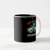 Tasse 2 Couleurs Sun Valley Idaho Retro Ski Snowboard (Devant droit)