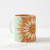 Tasse 2 Couleurs Sunburst Boho (Devant gauche)