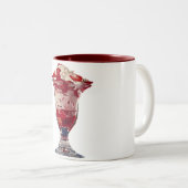 Tasse 2 Couleurs Sundae aux fraises (Devant droit)
