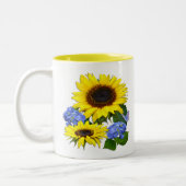 Tasse 2 Couleurs Sunflower et Blue Hydrangea (Gauche)