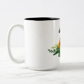 Tasse 2 Couleurs Sunny Sunflower Nom personnalisé (Gauche)