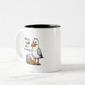Tasse 2 Couleurs Sunny the Seagull avec frites (Devant gauche)