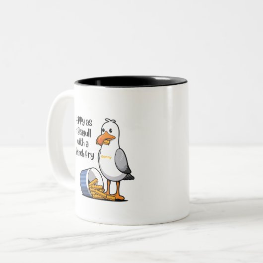 Tasse 2 Couleurs Sunny the Seagull avec frites (Devant gauche)