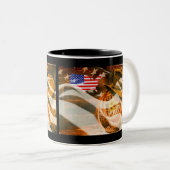 Tasse 2 Couleurs Sunrays du drapeau américain (Devant droit)