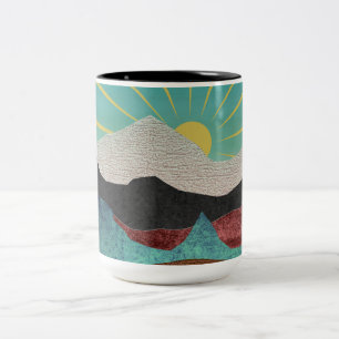 Tasse 2 Couleurs Sunrise Imaginaire de montagne