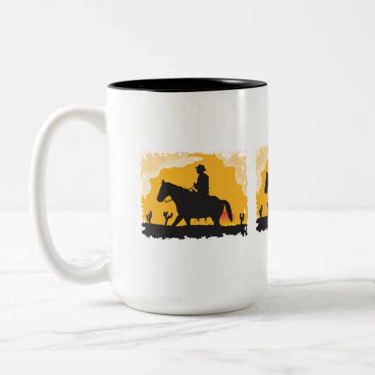 Tasse 2 Couleurs Sunset Cowboy (Gauche)