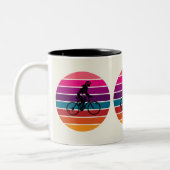 Tasse 2 Couleurs Sunset Silhouette Bike Rike Art (Gauche)