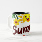 Tasse 2 Couleurs Sunshine and Palm Trees Cup (Devant gauche)