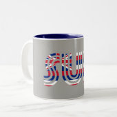 Tasse 2 Couleurs SUP Drapeau Hawaï Rétro (Devant gauche)
