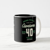 Tasse 2 Couleurs Super 40 ans (Devant droit)