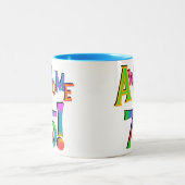 Tasse 2 Couleurs Super 75 T-shirts et cadeaux d'anniversaire (Centre)