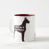 Tasse 2 Couleurs Super Dane BFF (Devant gauche)