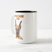 Tasse 2 Couleurs Super Dane PapaT-Shirt (Devant gauche)
