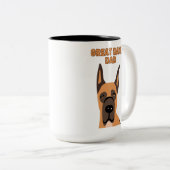Tasse 2 Couleurs Super Dane PapaT-Shirt (Devant droit)