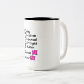 Tasse 2 Couleurs Super Gay (Devant droit)