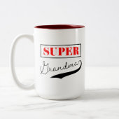 Tasse 2 Couleurs Super grand-mère (Gauche)