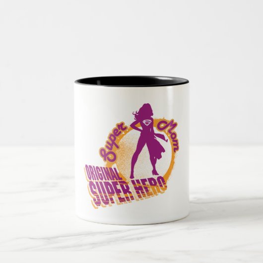 Tasse 2 Couleurs Super Hero original Super Maman (Centre)