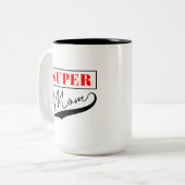 Tasse 2 Couleurs Super Maman (Devant gauche)