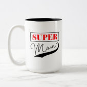 Tasse 2 Couleurs Super Maman (Gauche)