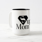 Tasse 2 Couleurs Super Maman (Devant gauche)