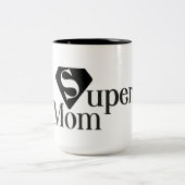 Tasse 2 Couleurs Super Maman (Centre)