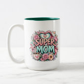 Tasse 2 Couleurs ** Super Maman (Gauche)