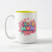 Tasse 2 Couleurs ** Super Maman (Gauche)