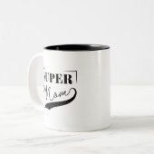 Tasse 2 Couleurs Super Maman (Devant gauche)