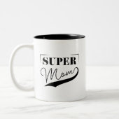Tasse 2 Couleurs Super Maman (Gauche)