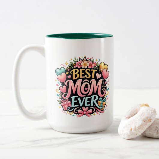 Tasse 2 Couleurs ** Super Maman (Avec donut)