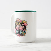 Tasse 2 Couleurs ** Super Maman (Devant gauche)